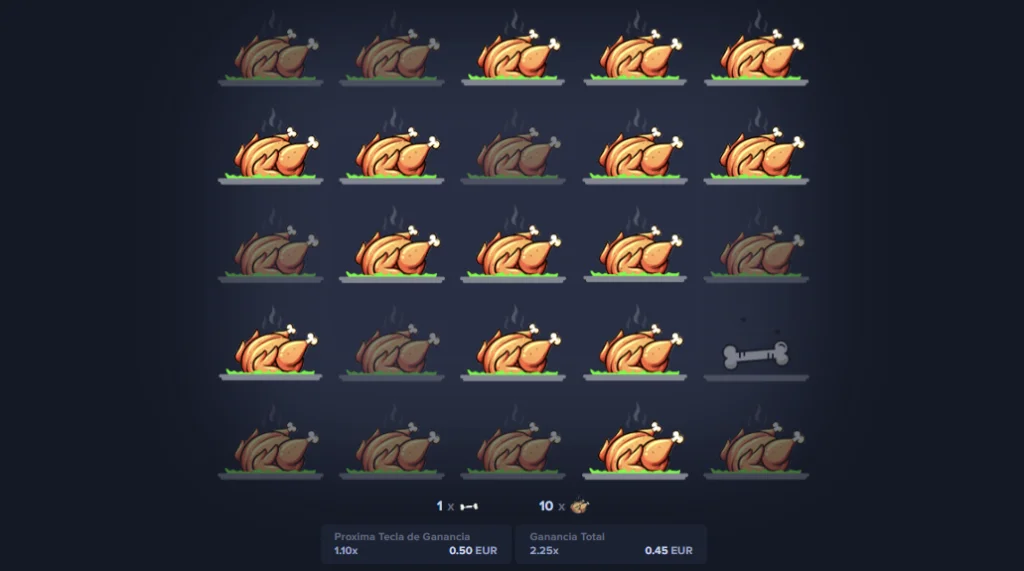 MyStake Chicken gambling game