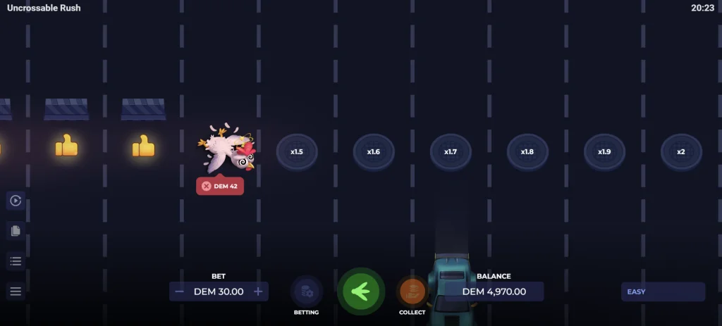 Uncrossable Rush demo